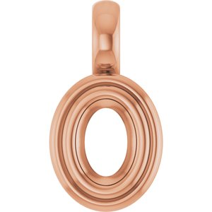 18K Rose Gold 5x3.5 mm Oval Charm/Pendant Mounting – image 2