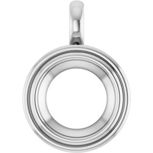 Platinum 12 mm Round Charm/Pendant Mounting – image 2