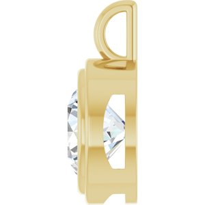 10K Yellow Gold 13 mm Round Charm/Pendant Mounting – image 5