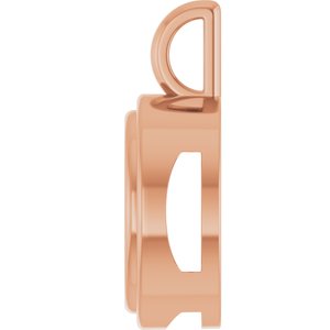 10K Rose Gold 13 mm Round Charm/Pendant Mounting – image 6