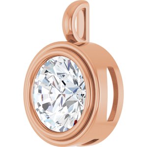 10K Rose Gold 14 mm Round Charm/Pendant Mounting – image 3