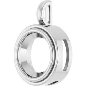 Platinum 14 mm Round Charm/Pendant Mounting – image 4