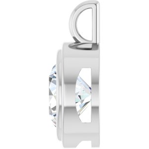 10K White Gold 14 mm Round Charm/Pendant Mounting – image 5