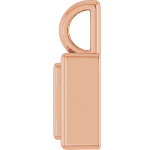 14K Rose Gold 5x5 mm Square Charm/Pendant Mounting – image 6
