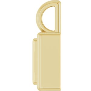 18K Yellow Gold 5x5 mm Square Charm/Pendant Mounting – image 6
