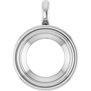 Sterling Silver 16 mm Round Charm/Pendant Mounting – image 2