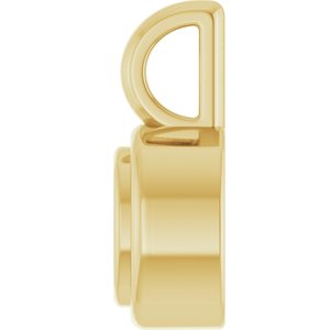 10K Yellow Gold 4x4 mm Cushion Charm/Pendant Mounting – image 6