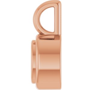 18K Rose Gold 4x4 mm Cushion Charm/Pendant Mounting – image 6
