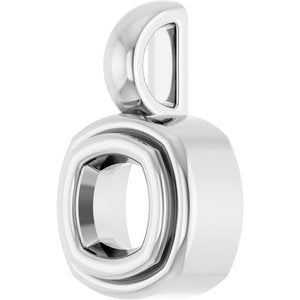 Continuum Sterling Silver 4x4 mm Cushion Charm/Pendant Mounting – image 4
