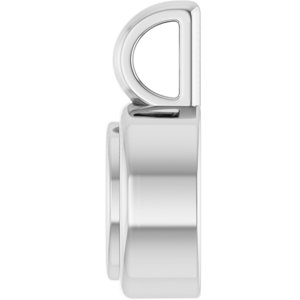 14K X1 White Gold 5x3.5 mm Oval Charm/Pendant Mounting – image 6
