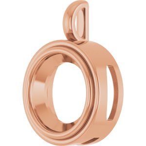 10K Rose Gold 16 mm Round Charm/Pendant Mounting – image 4