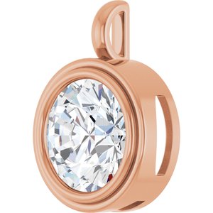 10K Rose Gold 16 mm Round Charm/Pendant Mounting – image 3