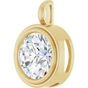 14K Yellow Gold 16 mm Round Charm/Pendant Mounting – image 3