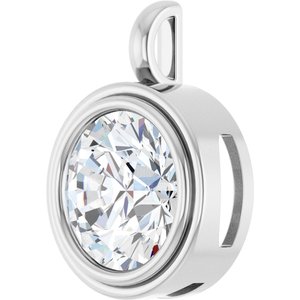 18K X1 White Gold 16 mm Round Charm/Pendant Mounting – image 3