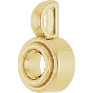 10K Yellow Gold 3.4 mm Round Charm/Pendant Mounting – image 4