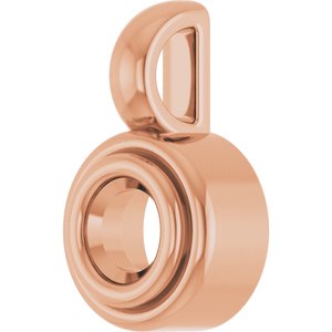 14K Rose Gold 3.4 mm Round Charm/Pendant Mounting – image 4