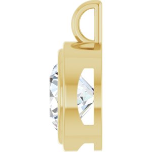 14K Yellow Gold 16 mm Round Charm/Pendant Mounting – image 5