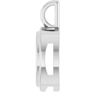10K X1 White Gold 10x8 mm Oval Charm/Pendant Mounting – image 6