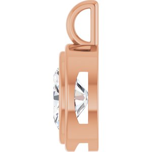 14K Rose Gold 10x8 mm Oval Charm/Pendant Mounting – image 5
