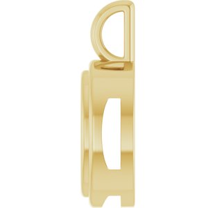 10K Yellow Gold 10x8 mm Oval Charm/Pendant Mounting – image 6