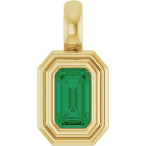 Bezel-Set Solitaire Charm/Pendant