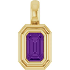 Bezel-Set Solitaire Charm/Pendant