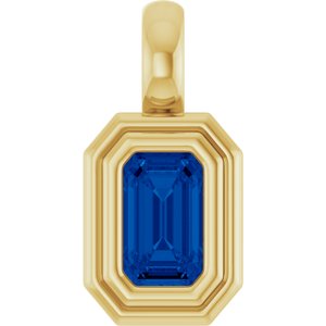 Bezel-Set Solitaire Charm/Pendant
