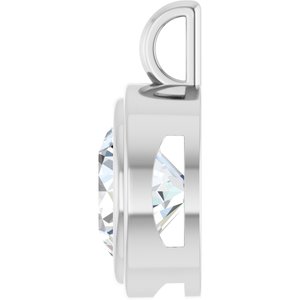 14K White Gold 15 mm Round Charm/Pendant Mounting – image 5