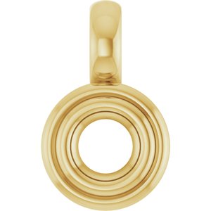 10K Yellow Gold 3.5 mm Round Charm/Pendant Mounting – image 2