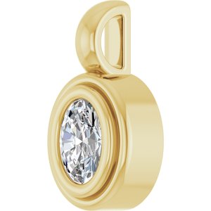 10K Yellow Gold 5x3.5 mm Oval Charm/Pendant Mounting – image 3