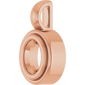 14K Rose Gold 5x3.5 mm Oval Charm/Pendant Mounting – image 4
