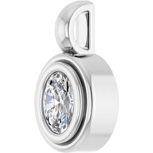 Continuum Sterling Silver 5x3.5 mm Oval Charm/Pendant Mounting – image 3