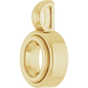 14K Yellow Gold 5x3.5 mm Oval Charm/Pendant Mounting – image 4