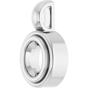 Continuum Sterling Silver 5x3.5 mm Oval Charm/Pendant Mounting – image 4
