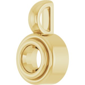10K Yellow Gold 3.5 mm Round Charm/Pendant Mounting – image 4