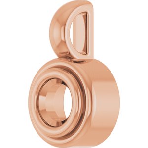 14K Rose Gold 3.5 mm Round Charm/Pendant Mounting – image 4