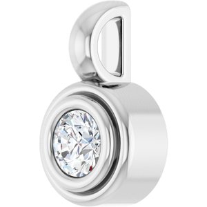 10K X1 White Gold 3.5 mm Round Charm/Pendant Mounting – image 3