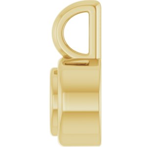 10K Yellow Gold 3.5 mm Round Charm/Pendant Mounting – image 6