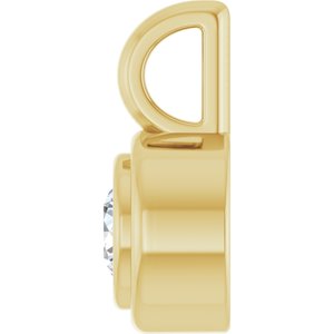10K Yellow Gold 3.5 mm Round Charm/Pendant Mounting – image 5