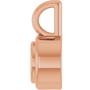 10K Rose Gold 3.5 mm Round Charm/Pendant Mounting – image 6