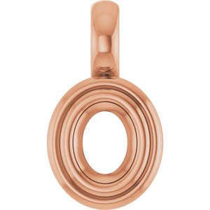 10K Rose Gold 4.5x3.5 mm Oval Charm/Pendant Mounting – image 2