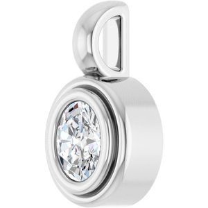 Continuum Sterling Silver 4.5x3.5 mm Oval Charm/Pendant Mounting – image 3
