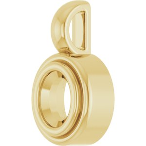 14K Yellow Gold 4.5x3.5 mm Oval Charm/Pendant Mounting – image 4