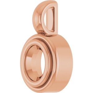 10K Rose Gold 4.5x3.5 mm Oval Charm/Pendant Mounting – image 4