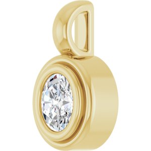 10K Yellow Gold 4.5x3.5 mm Oval Charm/Pendant Mounting – image 3