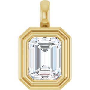 10K Yellow Gold 8.5x6.5 mm Emerald Charm/Pendant Mounting