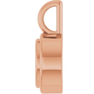18K Rose Gold 5.5 mm Round Charm/Pendant Mounting – image 6