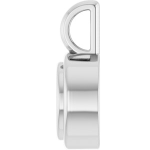 18K White Gold 5.5 mm Round Charm/Pendant Mounting – image 6