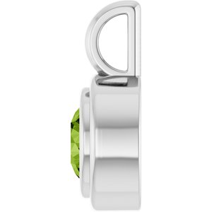 Sterling Silver Natural Peridot Charm/Pendant – image 3