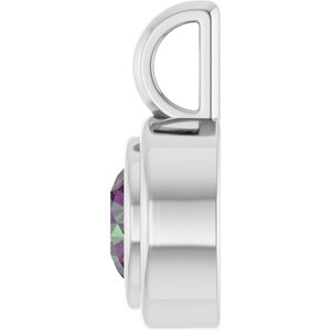 Platinum Lab-Grown Alexandrite Charm/Pendant – image 3
